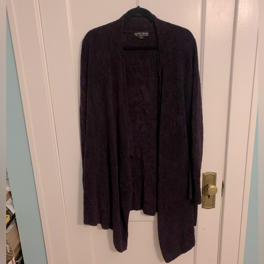 Barefoot Dreams CozyChic Lite Island Wrap, Deep Purple Womens S/M - Picture 10 of 11